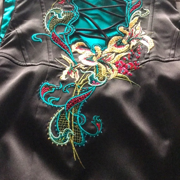 Karen Millen Oriental Dress With Corset - Picture 13 of 16